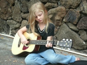 She plays acoustic too.